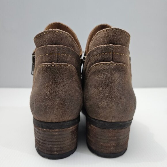 Born Malta II Ankle Bootie Womens 9 Brown Suede Distressed Western Cowboy NEW - Picture 8 of 15